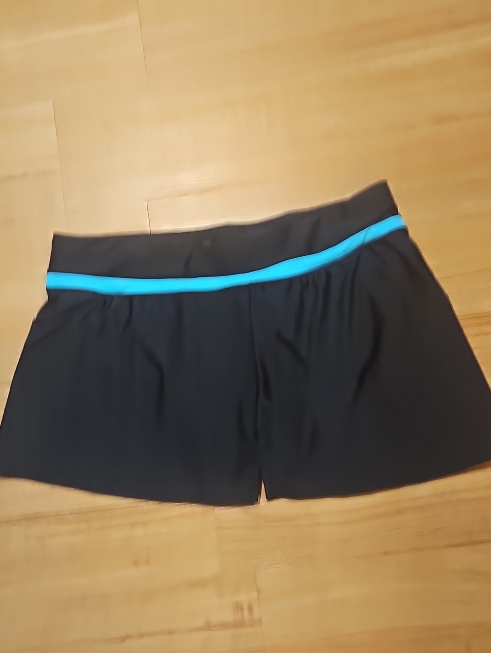 ZeroXposur Black Athletic  Swim Shorts with Bright Blue Accent Size Large